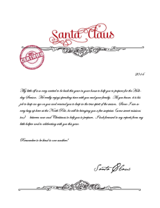 Welcome Back Letter From Santa- Generic