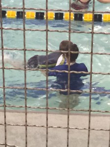 Aidan swim with teacher session 1