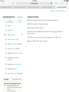 Zucchini Muffin Recipe