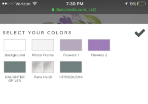 Basic invite color choices start