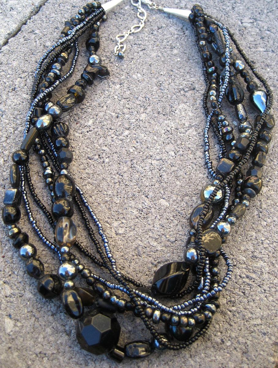 black statement necklace 